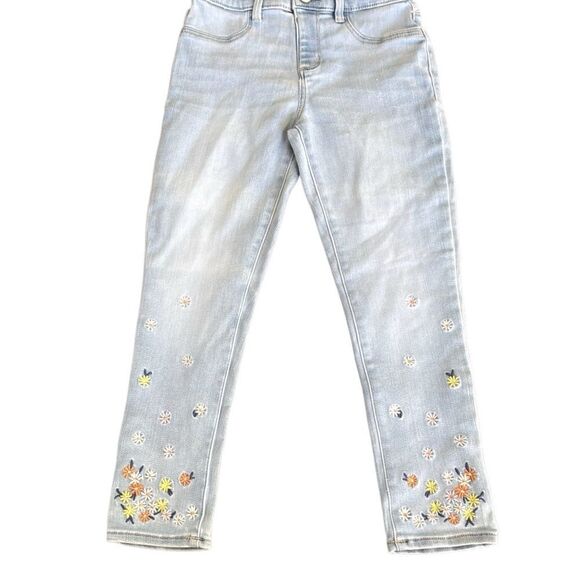 OshKosh B'gosh Blue Straight Leg Jeans with Floral Embroidery - Picture 1 of 3